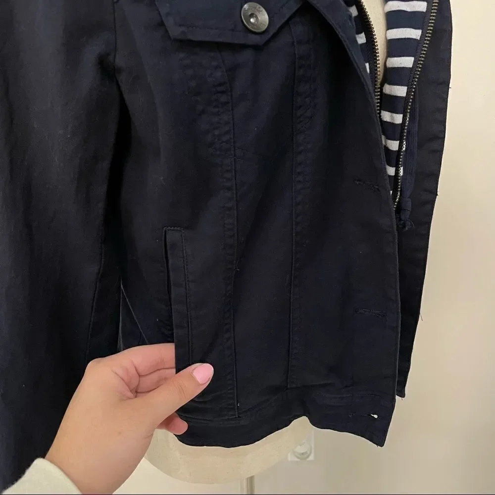 NWT Splendid Corby Twofer Jacket with Stripe Hood Size Medium